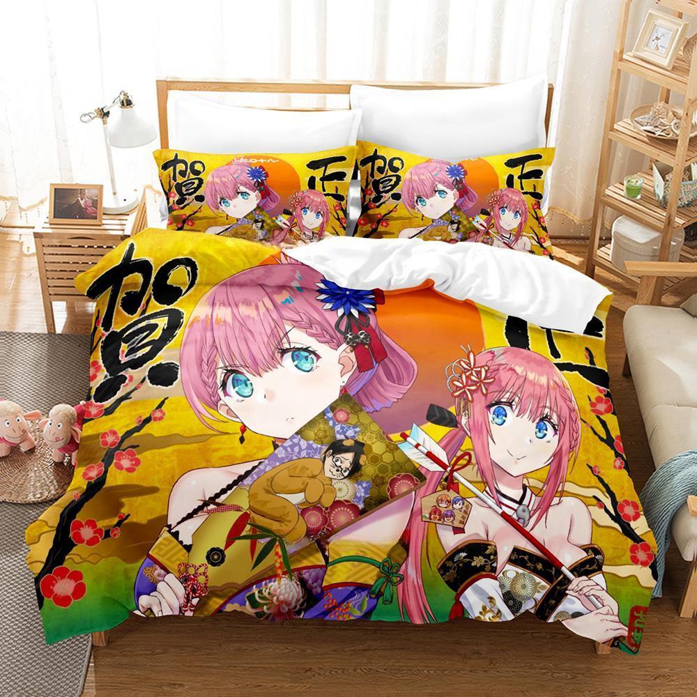 Imprimare 3D Anime Nu Învățăm Niciodată: Set Lenjerie de Pat Bokuben Single Twin Full Queen King Size Set de Pat pentru Dormitor Adulți Copii Seturi Huse de Plapumă