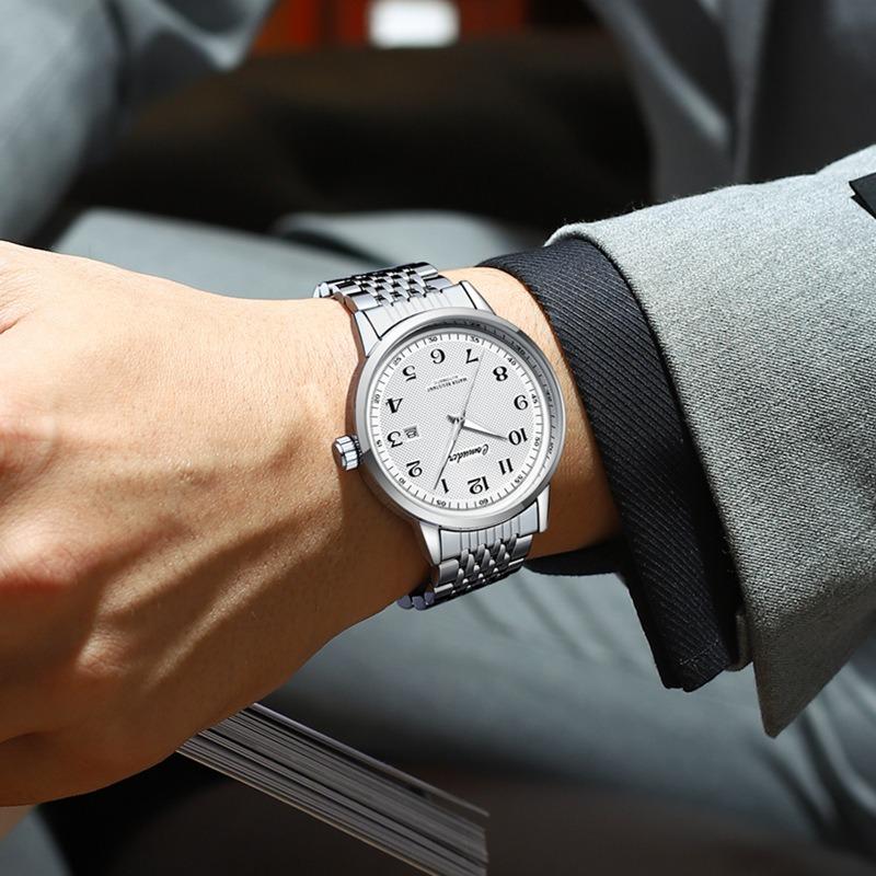 Vollautomatische Imitation mechanische Uhr Herrenuhr Herren Hohl Wasserdicht Trend Leuchtend Kalender