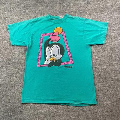 Vintage 90er Chilly Willy Pinguin Cartoon Shirt Größe L 21x28 Universal Studios
