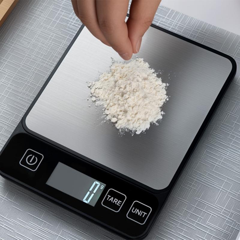 MultiUnit Kitchen Scale 10kg/22lb Weighing Scale Baking Scale for Baking and Cooking with Tare Function and LCD Screen