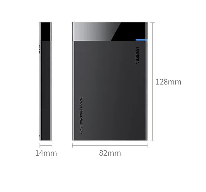 2.5" Hard Drive Enclosure USB 3.0 to SATA III Adapter Supports 2.5 Inch SSD & HDD 9.5mm 7mm External Hard Drive Enclosure