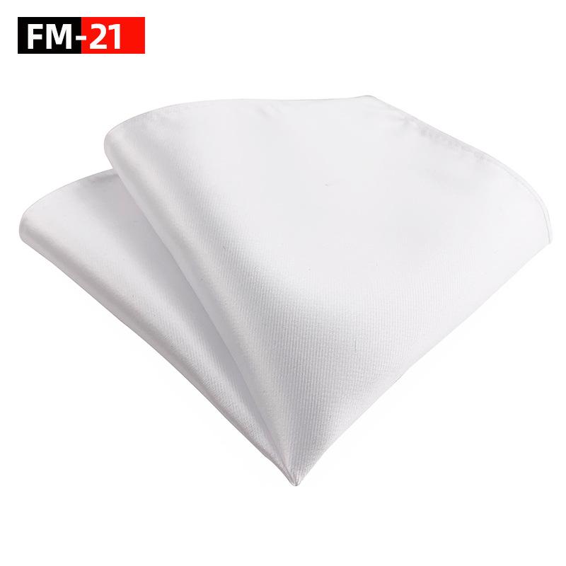 Elegant Plain Polyester Pocket Square for Men - Satin Finish Handkerchief