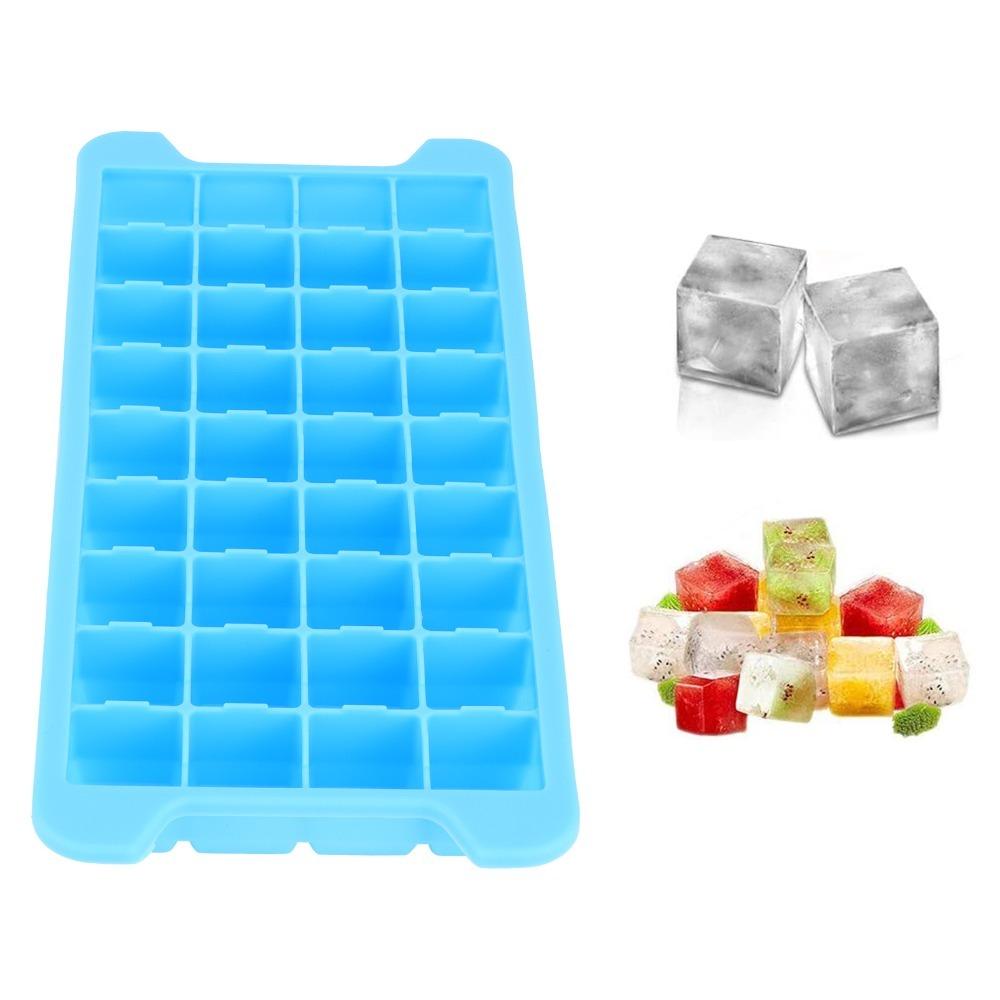 2pcs 36 Grid Ice Cubes Tray Removable Lid Ice Cube Maker Practical Ice Mold Cocktail Making