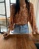 2025 Spring/Autumn Women's Floral Long-Sleeve Single-Breasted Casual Shirt