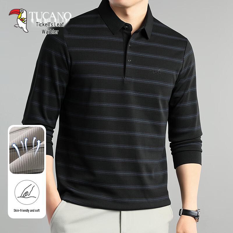 TUCANO Men s Casual Business Long Sleeve Polo Shirt 2XL