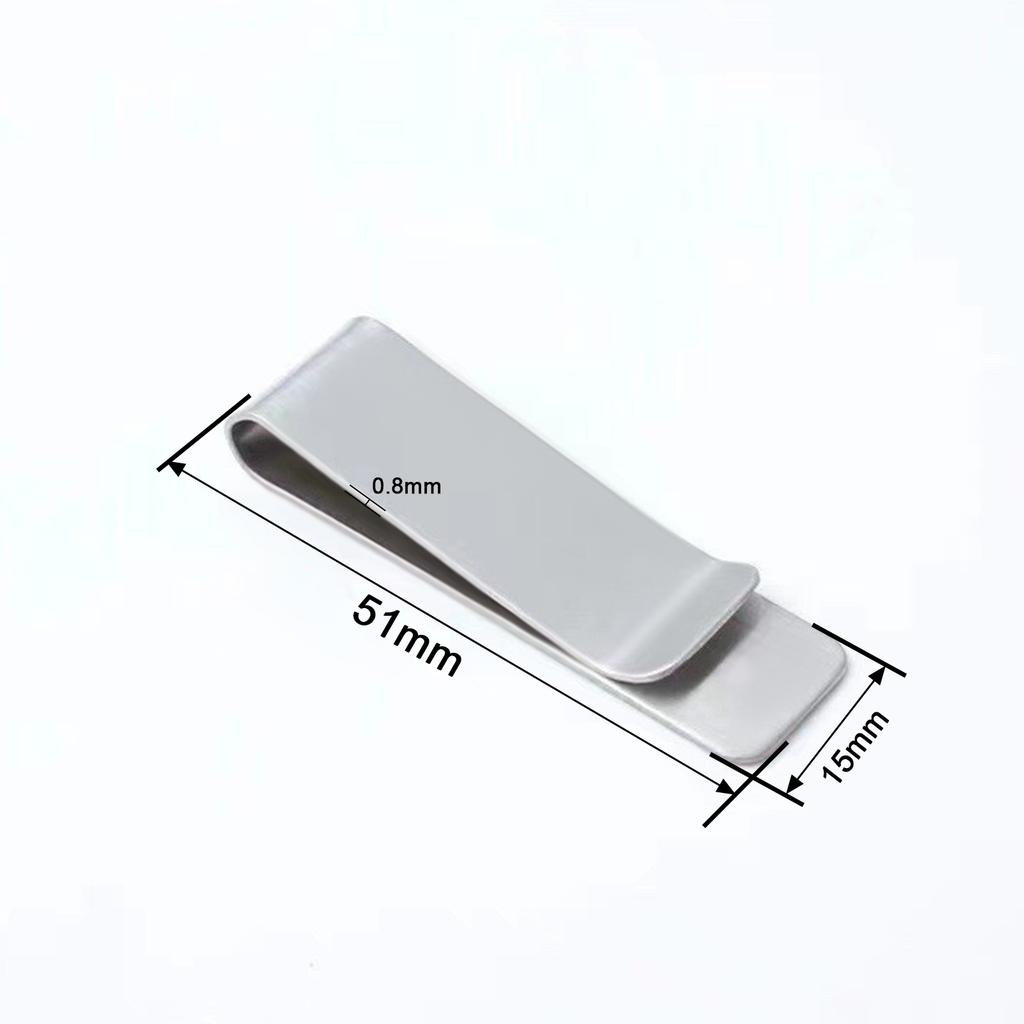 2pcs Metal Money Clip for Credit Card Holder Bill Clamp for Mini Purse Stainless Steel Brass Paper Clip for Notebook Bookmark