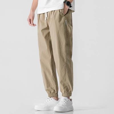 Summer Tied Feet Nine-point Pants Boys Thin Straight Casual Trousers Trendy Brand Loose and Versatile Trousers