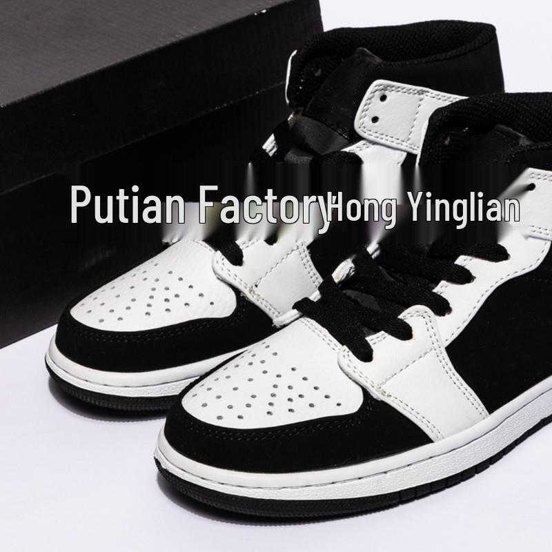 Original High-Top AJ1 Mocha Chicago Smoke Grey Sports & Casual Shoes for Men and Women