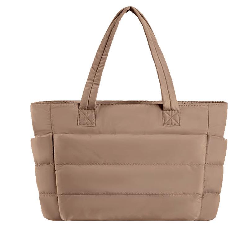 

Women s Large Capacity Down Shoulder Laptop Tote Handbag 35×14×24 cm верблюд
