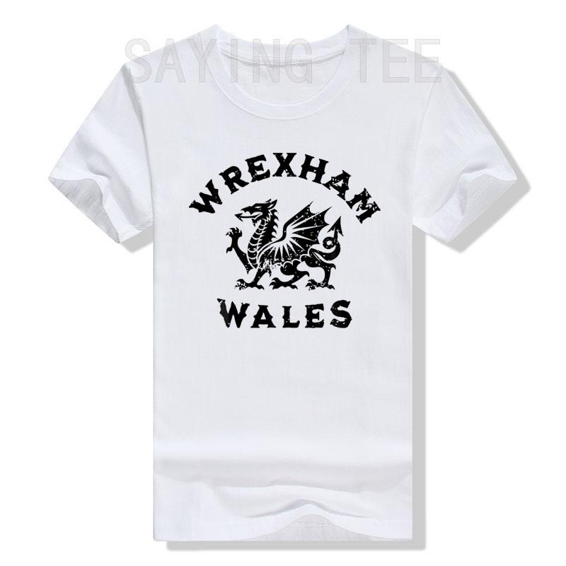 Wrexham Wales Welsh Dragon Flag Vintage T-Shirt Humor Funny Graphic Tee Short Sleeve Blouses Wrexham Wales Cymru Novelty Gifts
