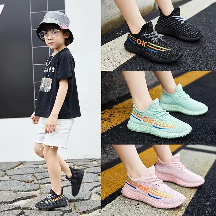 Classmate kindergarten indoor shoes summer men and women children fly-woven soft-soled casual sports shoes comfortable breathable mesh shoes