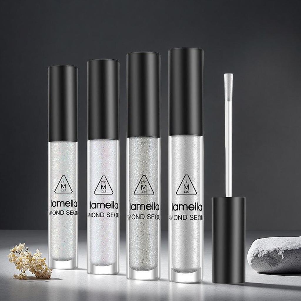 Latijns-Amerika Glitterende Zeemeermin 3D Oogschaduw: Schitterende, Lichtgewicht, Langhoudende Vloeistof voor Onder-oog Glow