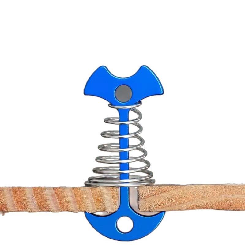 6pack Stable Aluminum Camping Stakes Deck Anchors Pegs with Carabiners for Camping Hiking Picnics and Beach Activity