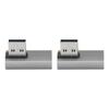 2Pcs USB3.0 Male to Female Adapter 10Gbps Rapid Heat Dissipation Small Portable 90 Degree USB Adapter for Home Office