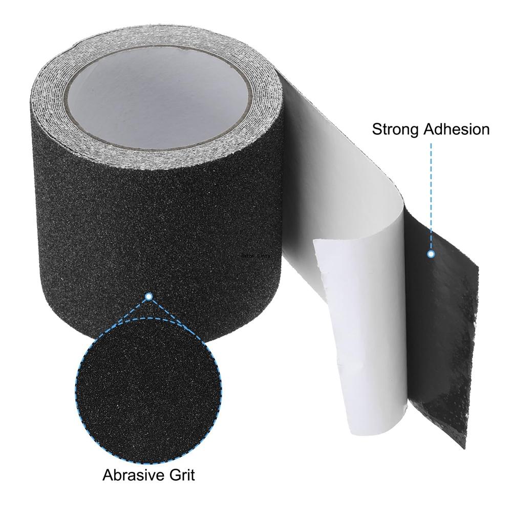10cm*5m Black Anti Slip Tape Self-adhesive Non Skid Ramp High Traction Friction Abrasive Adhesive Sticker For Stair Floor Step