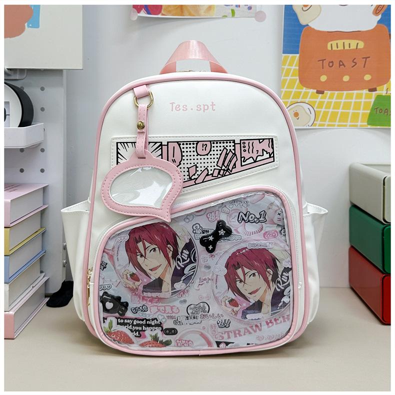 Japanese manga pain bag girl student versatile shoulder portable messenger bag millet display bag JK transparent schoolbag