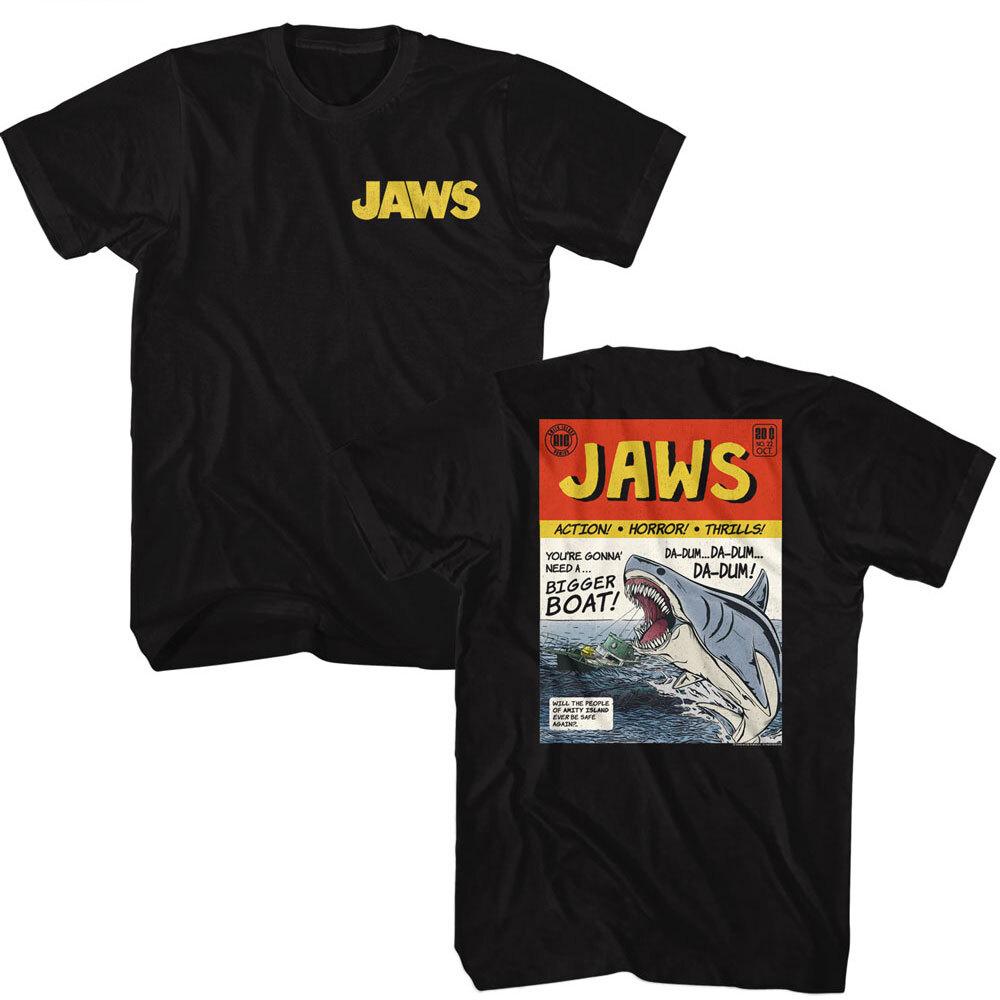 Jaws 70 Thriller Movie Comic Book Cover Action Horror Thrills Men T Shirt S