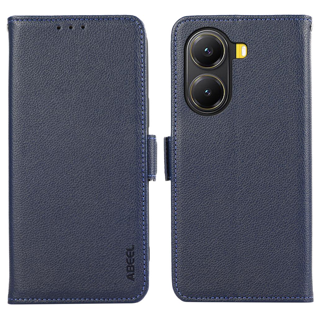 ABEEL For Xiaomi Poco X7 Pro 5G/Redmi Turbo 4 5G Case Litchi Texture Leather RFID Blocking Phone Cover