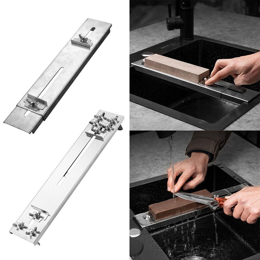 Stainless Steel Sharpening Stone Holder Multi-functional Whetstones Support Rack Chisel Sharpening