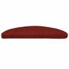 VidaXL Tapis d'escalier autocollants 15 pièces 56 x 17 x 3 cm Rouge bordeaux Demi-rond 132694