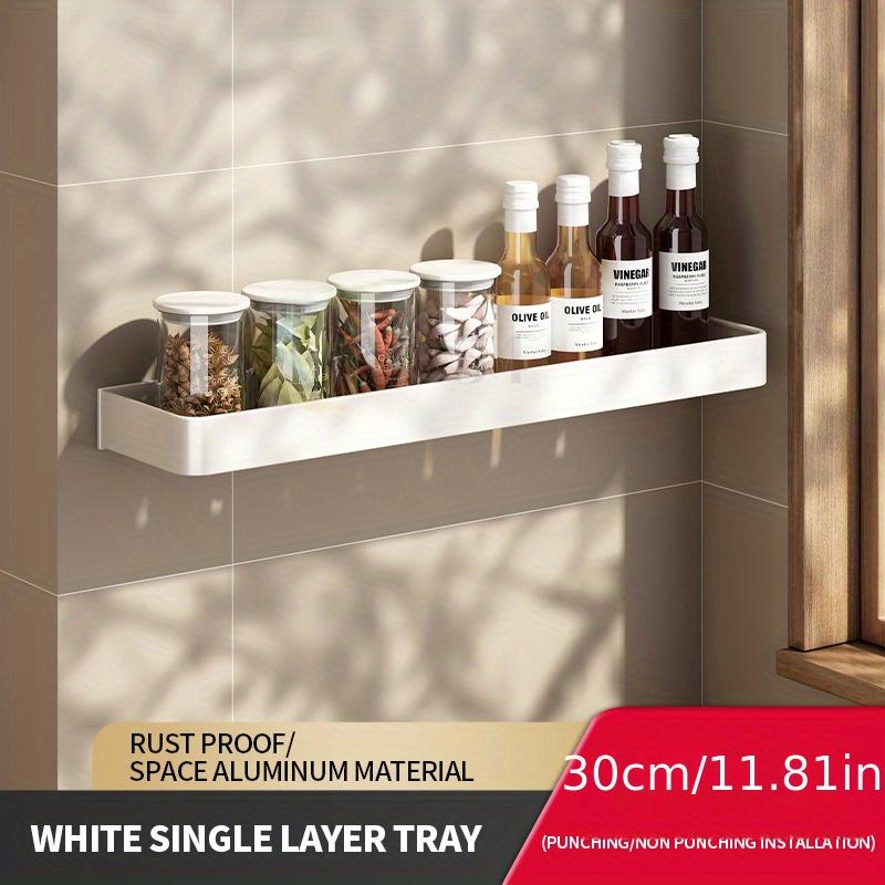 Kitchen spices pepper wall-mounted punch-free cabinet storage rack