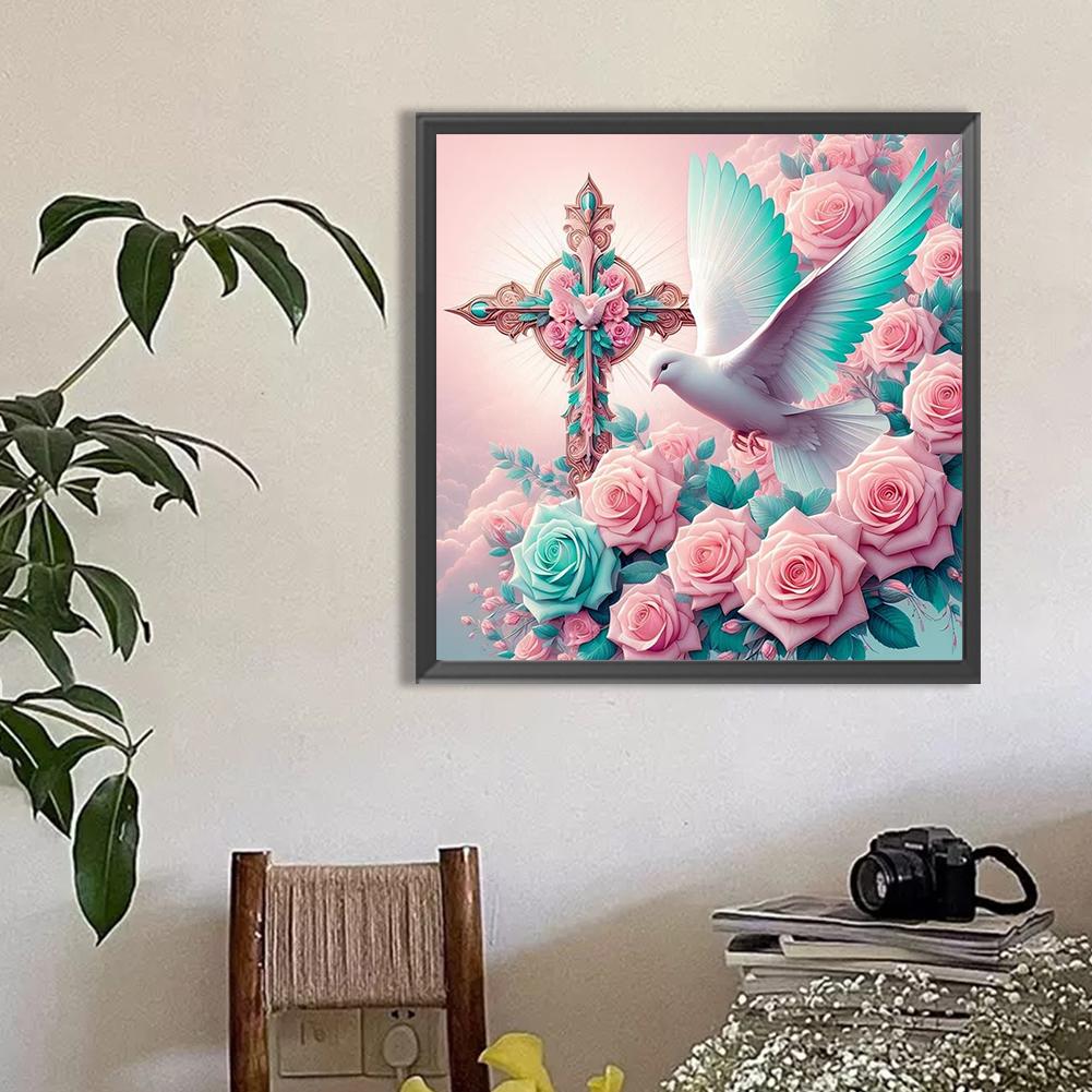 5D DIY Full Round Drill Diamond Painting Animal Kit Home Decor Art Craft 40x40cm
