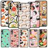 Cute Cartoon Sushi Phone Case For Samsung Galaxy S25 S24 S23 S22 S20 Ultra S21 FE 5G S10 Plus S10E Soft TPU Cover