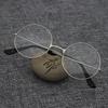 Round Frame Eyeglasses Simple Vintage Metal Frame Clear Lens Glasses Eyewear Oversized Circle Eye Glasses All Match for Students