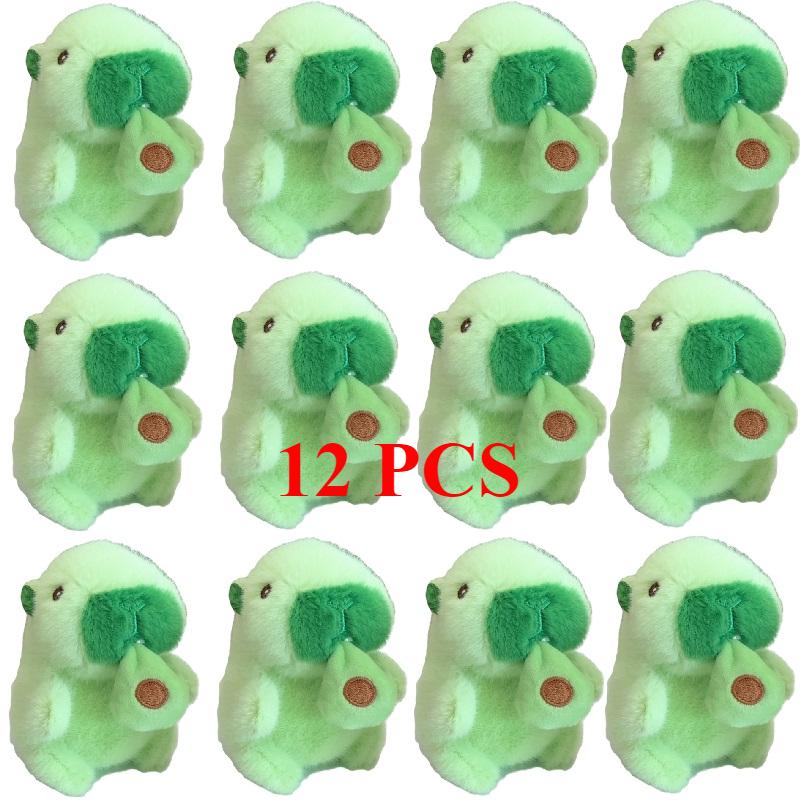 Cute Avocado Capybara Plush Pendant Pulling Rope Vibrate Capybara Plushie Toy Doll Keychain Capibala Bag Hanging Ornaments