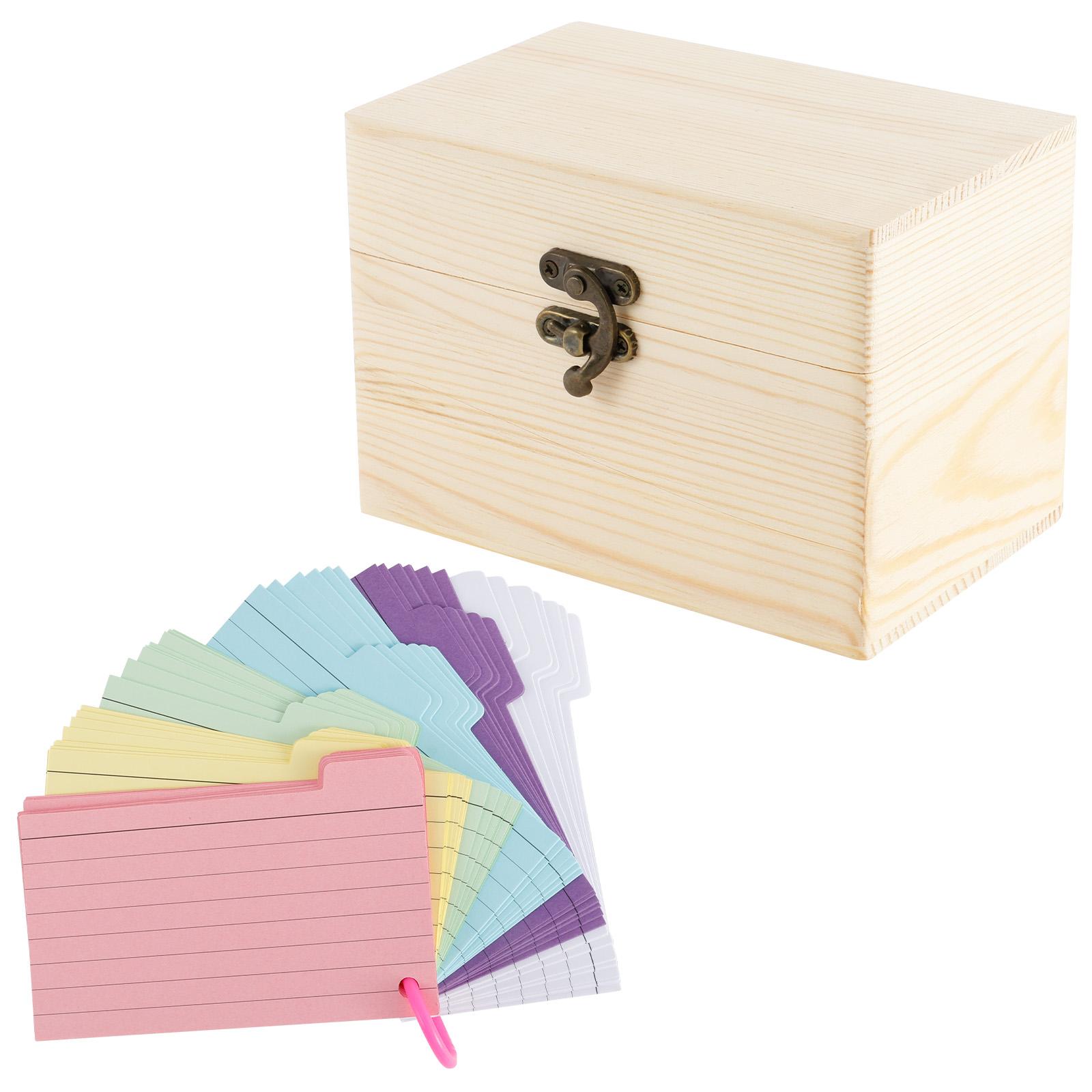 

Wooden Business Card Storage Box with 150 Cards Deck Trading Card Organizer Jewelry Gift Storage Boxes