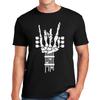 Rock On Guitar T-Shirt Music Metal Guitars Goth Punk Skeleton Skull Top TeeWill Be Opened In a New Window or Tab