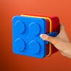 1pc Square Creativity Building Blocks Bento Box Portable Double-layer Cartoon Children Students Lunch Box Food Container