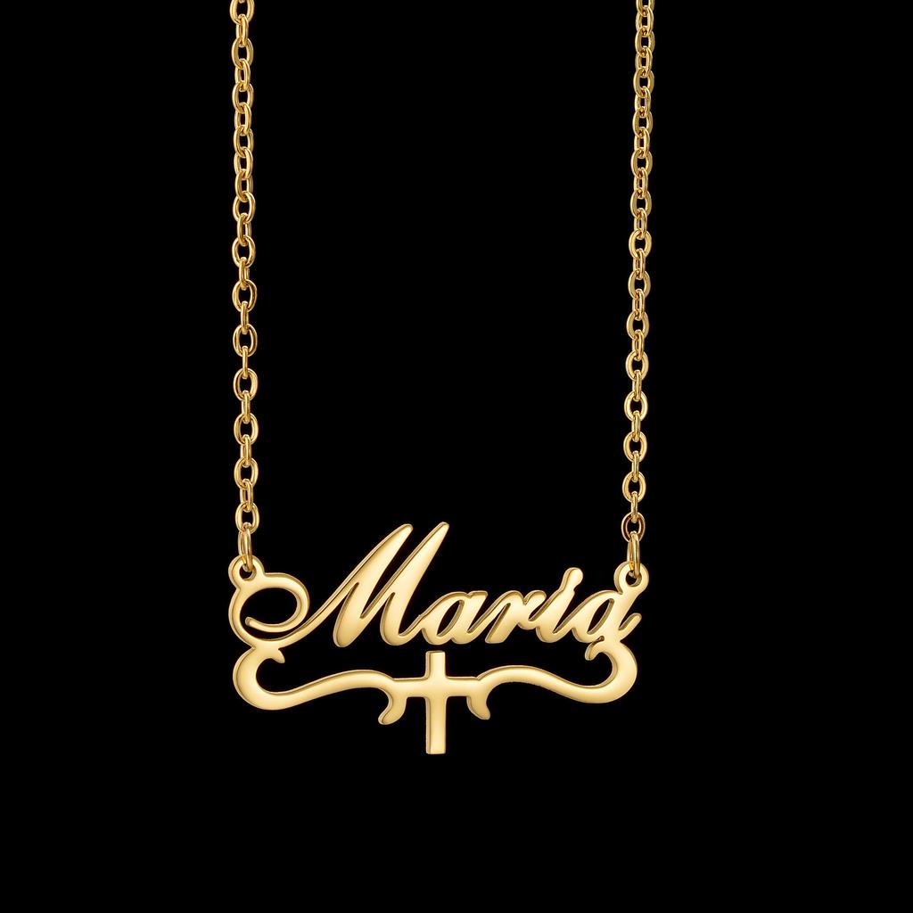 Atoztide Custom Name Necklace for Women Bottom Heart Crown Stainless Steel Jewelry Choker Chain Personalized Birthday Gift