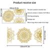4 Pcs Gold Half Mandala Wall Decal PVC Wall Stickers Decor Boho Mandala Wall Sticker  Bedroom