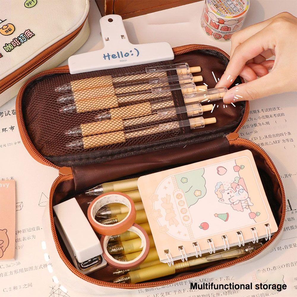 Large Capacity Pen Bag Canvas Pencil Case High Quality Pen Box  Boys/Girls
