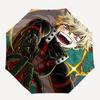1pc My Hero Academia Bakugo Katsuki Outdoor Umbrella - Automatic Opening/Closing, Portable 3-Fold Design, 8-Rib Iron Frame, Perfect Gift for Fans, Tra