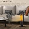 45 Degrees Oscillating Ceramic Space Heater, with Remote - Black