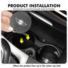 2 Pezzi Tappetino Antiscivolo per Auto Sottobicchiere Tappetino per Bicchiere d'Acqua in Fibra di Carbonio per MINI Cooper R60 R56 F56 F55 F57 F60 Countryman Convertibile tnrjc00