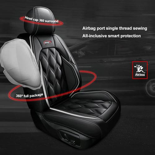 Full Cover Car Seat Cover Custom Fit for Nissan Murano, Waterproof Leather (Beige)