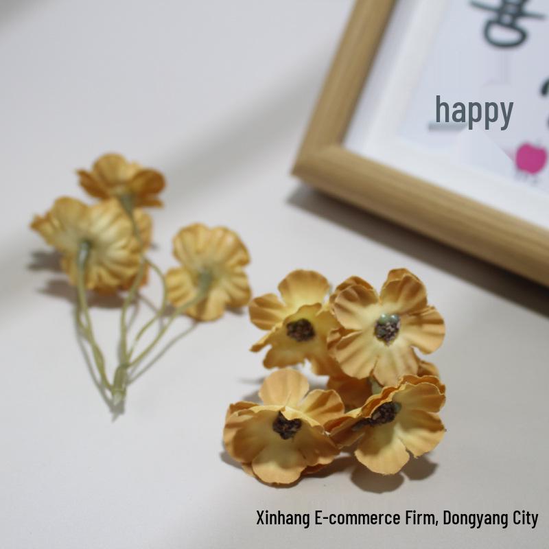 5-Head Lotus Leaf Chrysanthemum Handmade Hairpin & Hat Decoration - Faux Flower Wreath Material