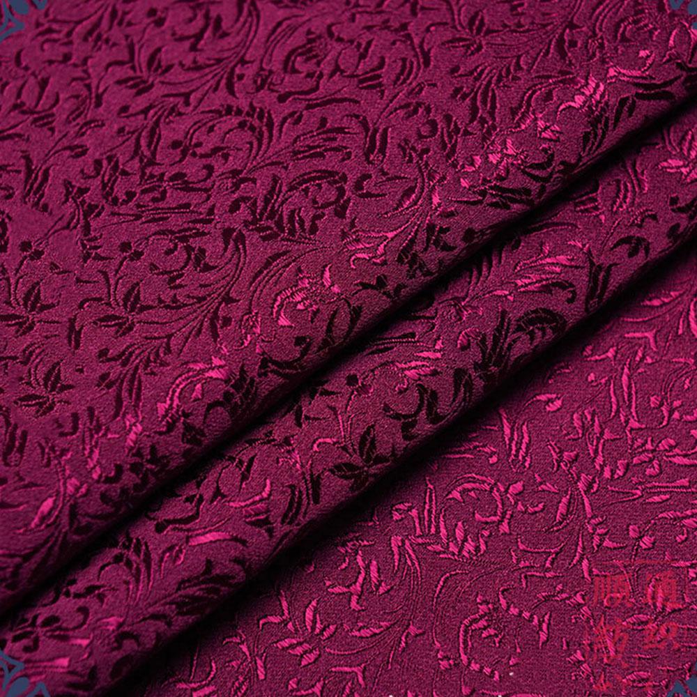 Brocade Jacquard Wheat Flower Pattern Damask Fabric For Silk Satin Girl's Dress Cheongsam Costume Curtain DIY Quilting Patchwork