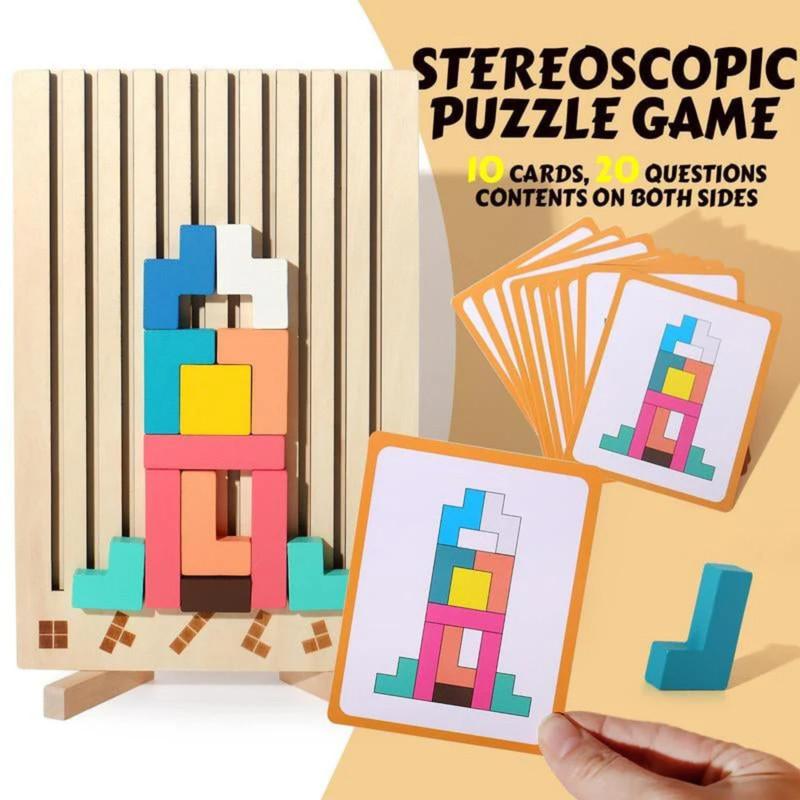 Wooden Stacking Puzzle Toys,Wooden Stacking Puzzle Toys Art-Home Decoration Home Accessories,Stress Relief Educational Gifts