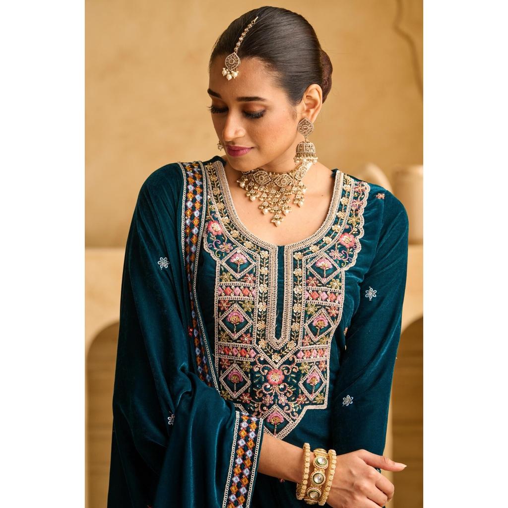 Bollywood Designer Pakistani Palazzo Suit Indian Women Party Wear Salwar Kameez VPC-11583