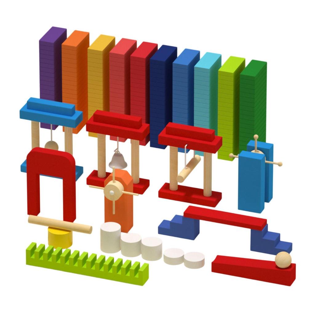 Domino Toy Set Educational Building and Stacking for Boys Girls Children 1200 pieces
