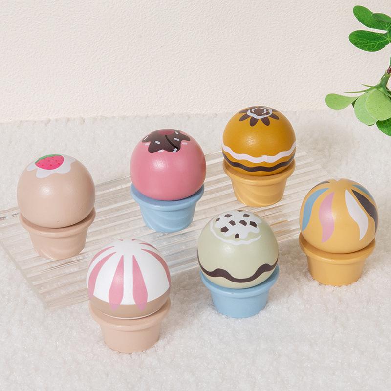 Children s Wooden Ice Cream Shop Role-Play Cash Register Toy