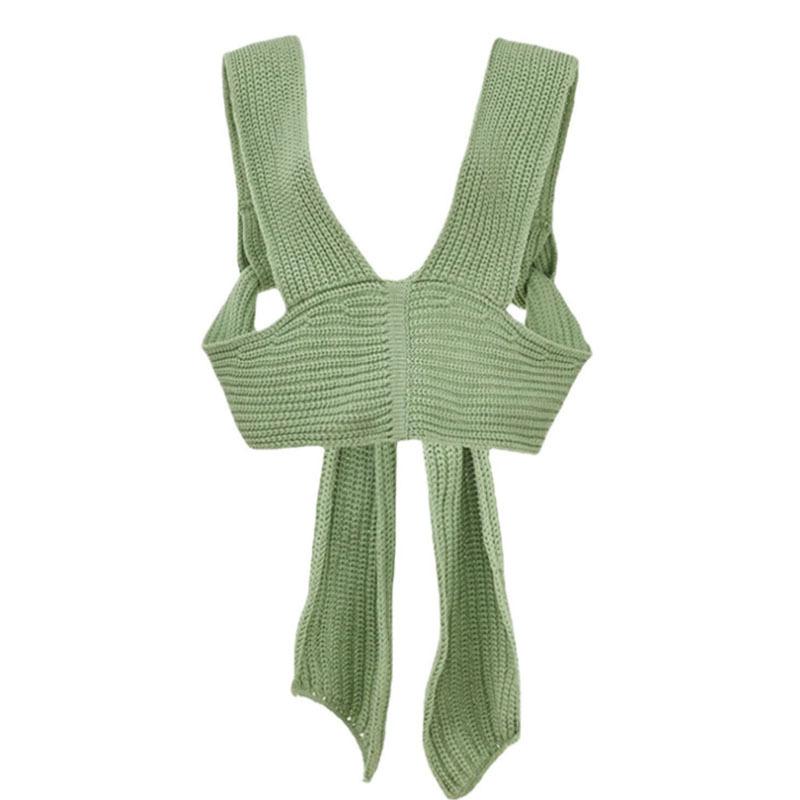 

Модные сексуальные трикотажные укороченные топы Bangage для дома и улицы, уличная одежда, короткие бретельки, майки, трикотажные короткие топы Y2k, женская одежда 1727 One Size зелёный