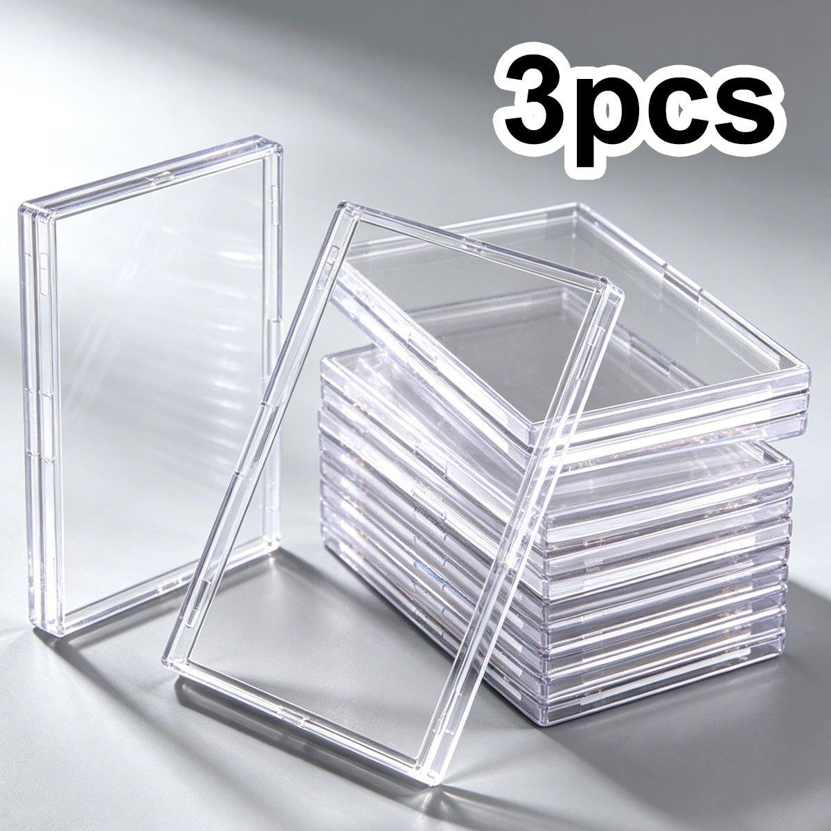 

3pcs Clear Hard Acrylic Toploader Card Protectors - Rigid Sleeves for TCG, MtG, Yu-Gi-Oh, Baseball & Sports Cards ZSY