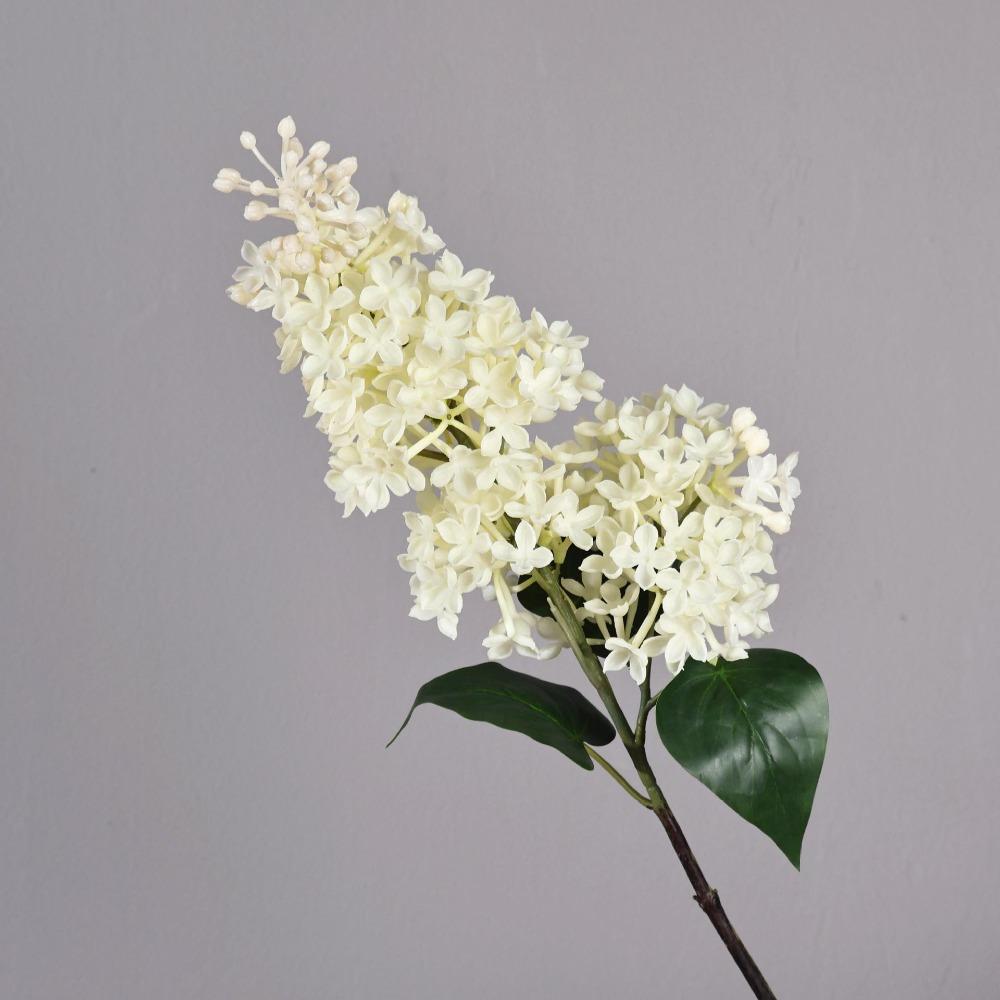 Lifelike Plastic Lilac Flower Realistic Silk Simulation Flower Artificial Lilac Branch  Wedding белый