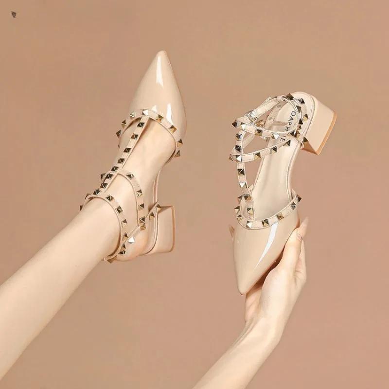 Fashion Comemore Women High Heels Sandals  New Summer Fashion Office High Heels Shoes High Quality Luxury Designer Wedding Sandals Women