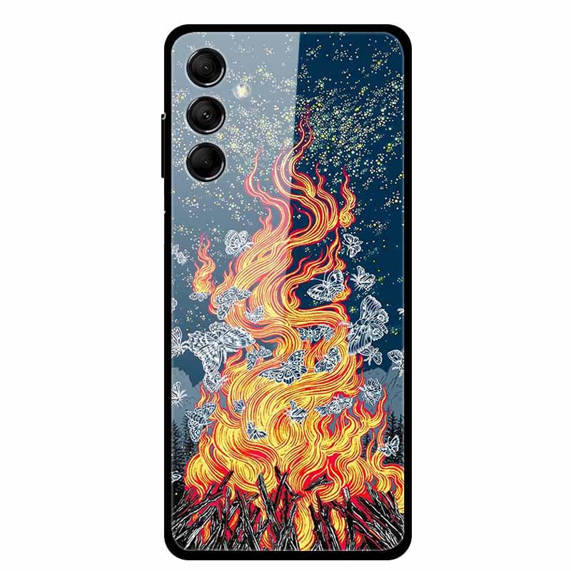 Kreative Landschaft Tierkunst Gehärtetes Glas Hülle für Samsung M14 5G